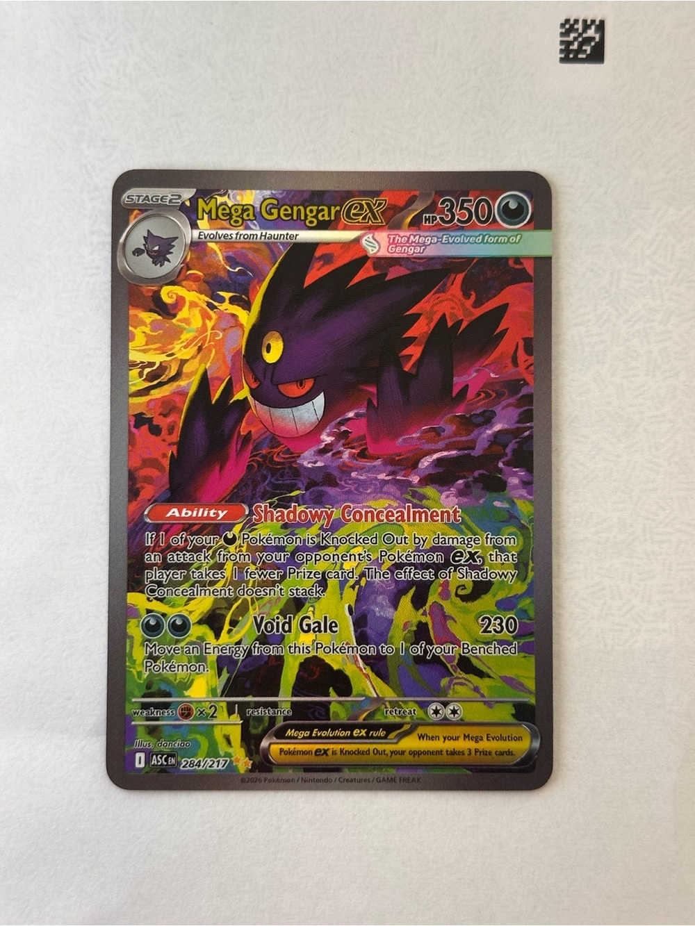Pokemon Mega Gengar ex SIR AH DIY Custom Card